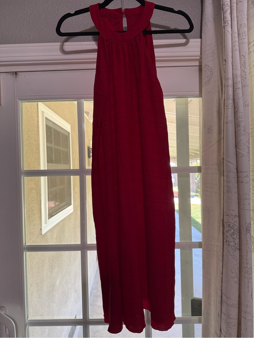 SHEIN Red Maxi Halter Dress